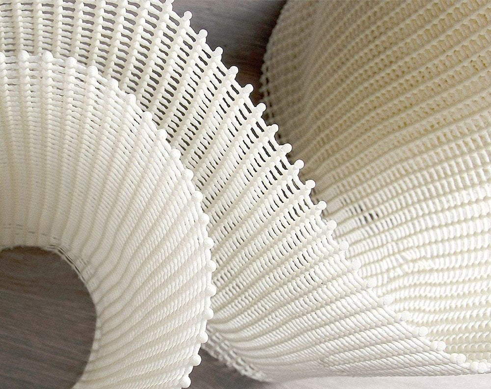 4' x 6' Ivory Striped Weave Non Slip Rug Pad