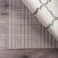 4' x 6' Ivory Striped Weave Non Slip Rug Pad