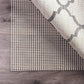 4' x 6' Ivory Striped Weave Non Slip Rug Pad