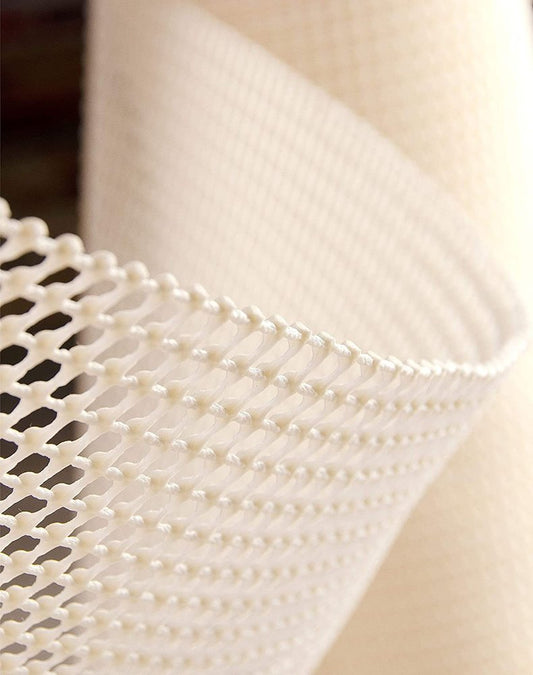 4' x 6' Ivory Striped Weave Non Slip Rug Pad