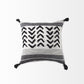 White And Gray Fringed Pillow Cover