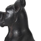 9" Black Resin Bull Dog Tabletop Sculpture