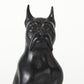 9" Black Resin Bull Dog Tabletop Sculpture