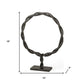 15" Black Metal Round Braided Tabletop Sculpture