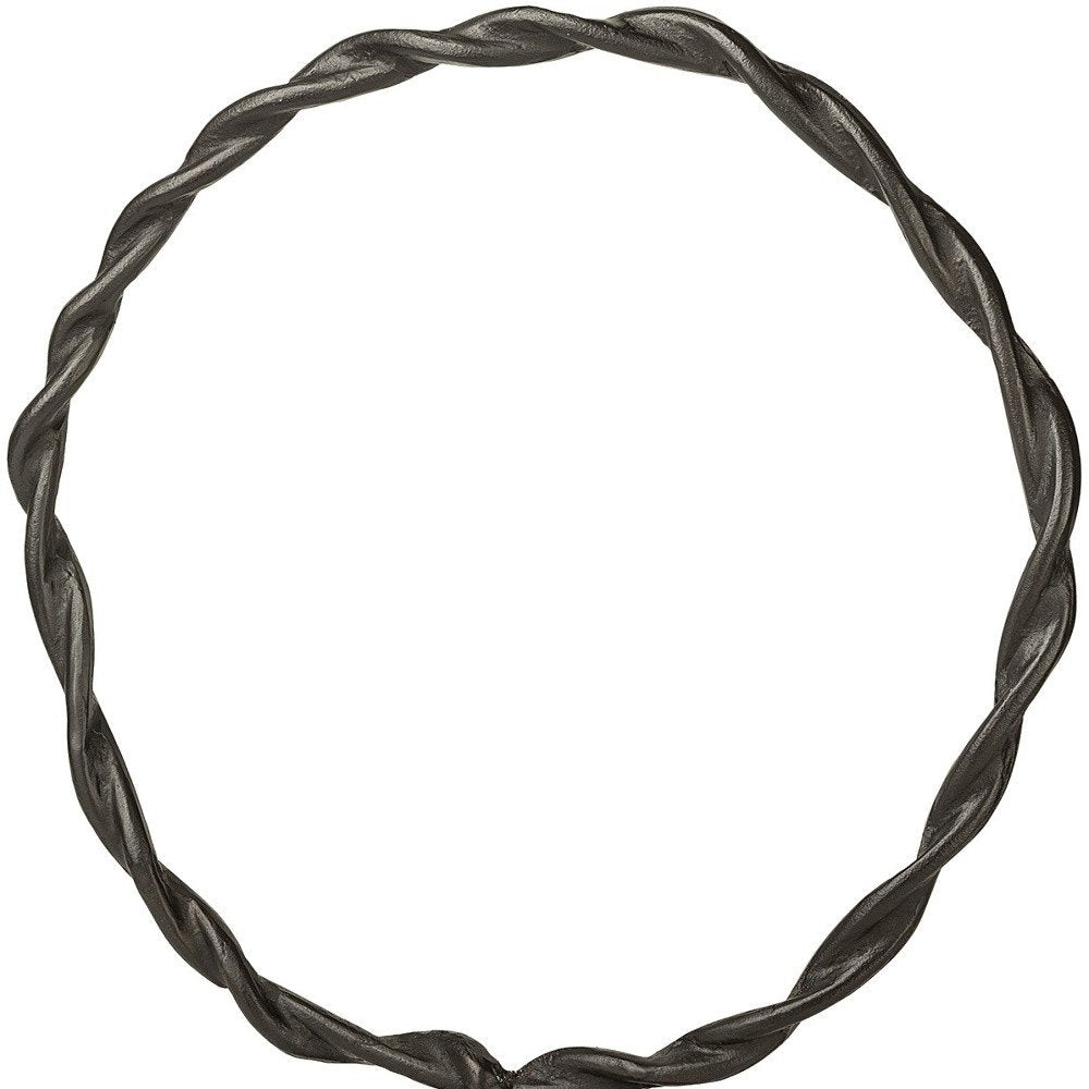 23" Black Metal Round Braided Tabletop Sculpture