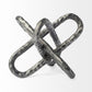 10" Antiqued Silver Metal Chain Link Tabletop Sculpture