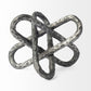 10" Antiqued Silver Metal Chain Link Tabletop Sculpture