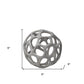 6" Gray Metal Abstract Decorative Orb Tabletop Sculpture