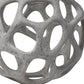 6" Gray Metal Abstract Decorative Orb Tabletop Sculpture