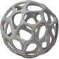 6" Gray Metal Abstract Decorative Orb Tabletop Sculpture