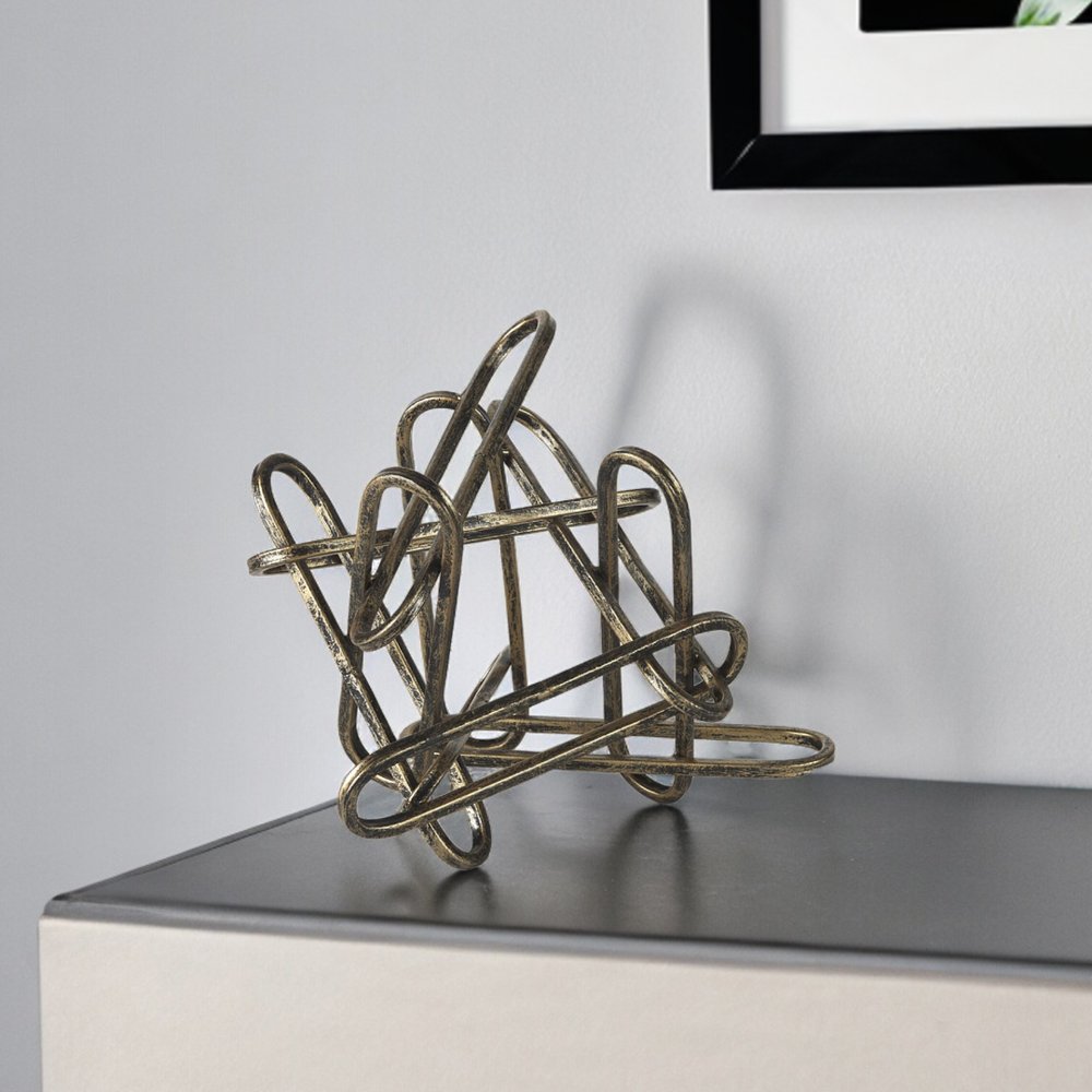 9" Copper Fabric Sculpture