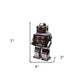 7" Silver Metal Robot Shaped Sculpture