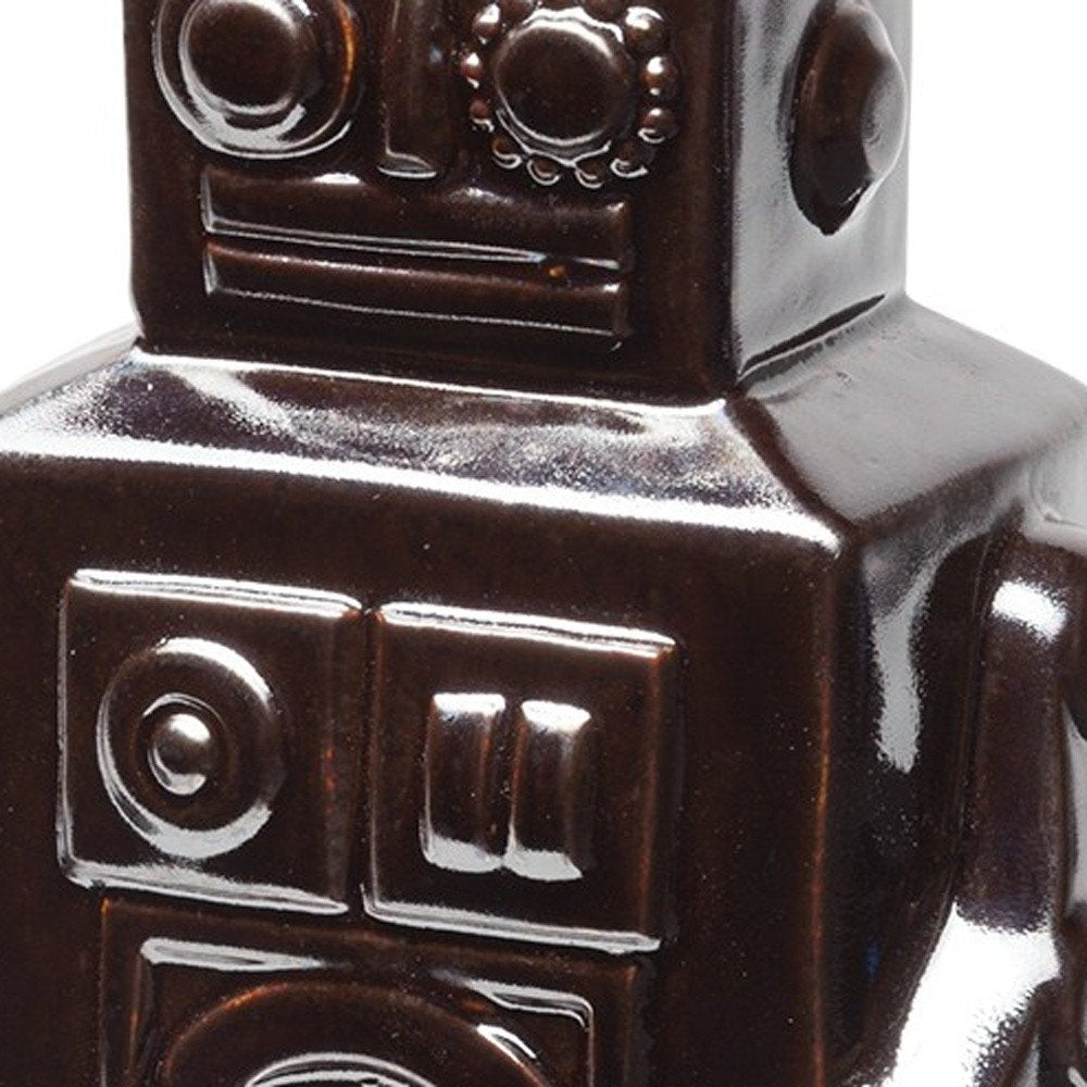 7" Silver Metal Robot Shaped Sculpture