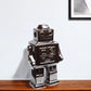 7" Silver Metal Robot Shaped Sculpture