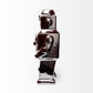 7" Silver Metal Robot Shaped Sculpture