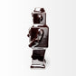 7" Silver Metal Robot Shaped Sculpture