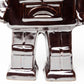 7" Silver Metal Robot Shaped Sculpture