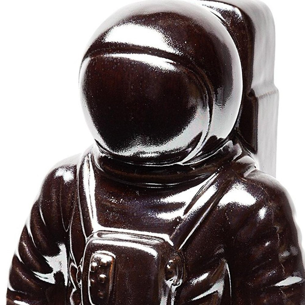 Over The Moon Silverplated Astronaut Sculpture