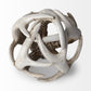 5" Off White And Brown Resin Faux Antler Decorative Orb
