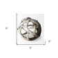 5" Off White And Brown Resin Faux Antler Decorative Orb