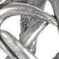 5" Antiqued Silver Resin Faux Antler Decorative Orb