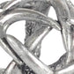 5" Antiqued Silver Resin Faux Antler Decorative Orb