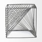 8" Silver Metal Cube Tabletop Sculpture