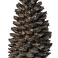 11" Golden Brown Resin Pinecone Tabletop Sculpture
