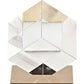 6" Optical Glass Cube And Gold Sculpture
