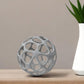 Light Gray Metal Hollow Orb Sculpture