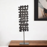 21" Gray Metal Tabletop Sculpture