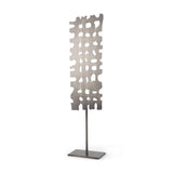21" Gray Metal Tabletop Sculpture