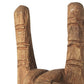 13" Brown Metal Hand Tabletop Sculpture