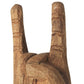 13" Brown Metal Hand Tabletop Sculpture