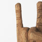 13" Brown Metal Hand Tabletop Sculpture