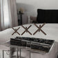 8" Rustic Metal X Decorative Sculpture