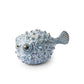 Petite Off White Puffer Fish Sculpture