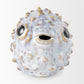 Petite Off White Puffer Fish Sculpture