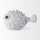 Petite Off White Puffer Fish Sculpture