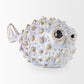 Petite Off White Puffer Fish Sculpture