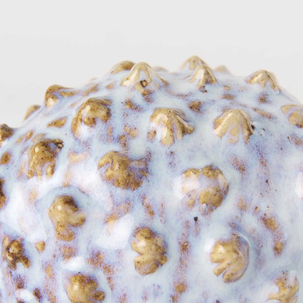 Petite Off White Puffer Fish Sculpture