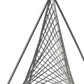 Contemporary Gray Metal Triangular Decor Piece
