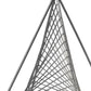 Contemporary Gray Metal Triangular Decor Piece