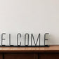 24" Black Metal Welcome Sign Tabletop Sculpture