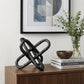 10" Black Metal Chain Link Tabletop Sculpture