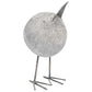 8" Off White Resin And Metal Snipe Bird Tabletop Sculpture