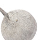 8" Off White Resin And Metal Snipe Bird Tabletop Sculpture