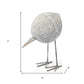 7" Off White Resin And Metal Snipe Bird Tabletop Sculpture