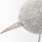 7" Off White Resin And Metal Snipe Bird Tabletop Sculpture