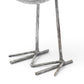 7" Off White Resin And Metal Snipe Bird Tabletop Sculpture